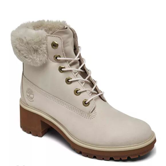 Timberland Shoes - NWOT Timberland Kinsley Leather Faux Fur Waterproof Chunky Lug Sole Boots Sz 6.5